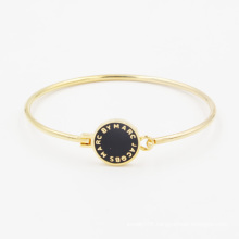 Simple Fashion Bangle with Custom Made Coin & Enamel Background